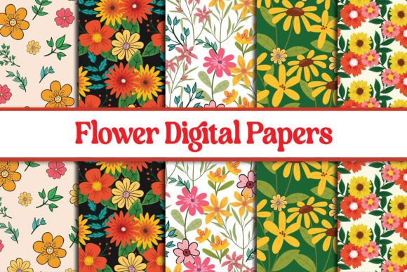 Colorful Floral Paper Pattern Background