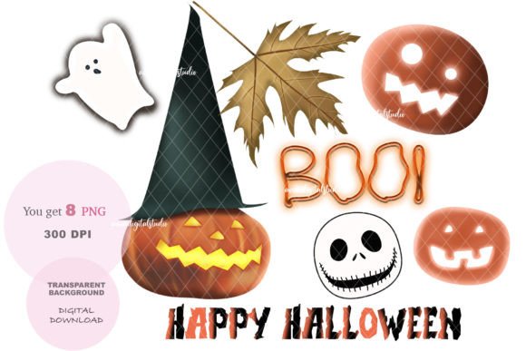 Halloween Clipart PNG, Pumpkins PNG