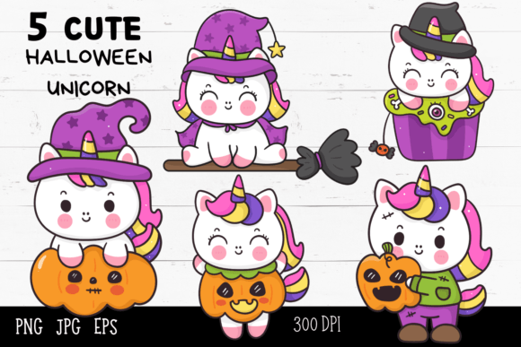 Halloween Unicorn Clipart Baby Animal
