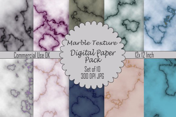 Marble Texture Digital Paper Pack