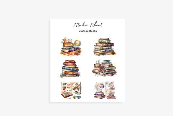 Vintage Books Sticker Sheet