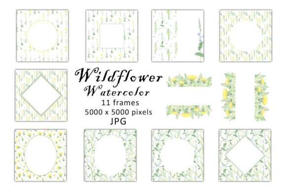 Watercolor Frames Clipart Wildflower JPG: A Strategic Asset for Brand Identity and Product Design